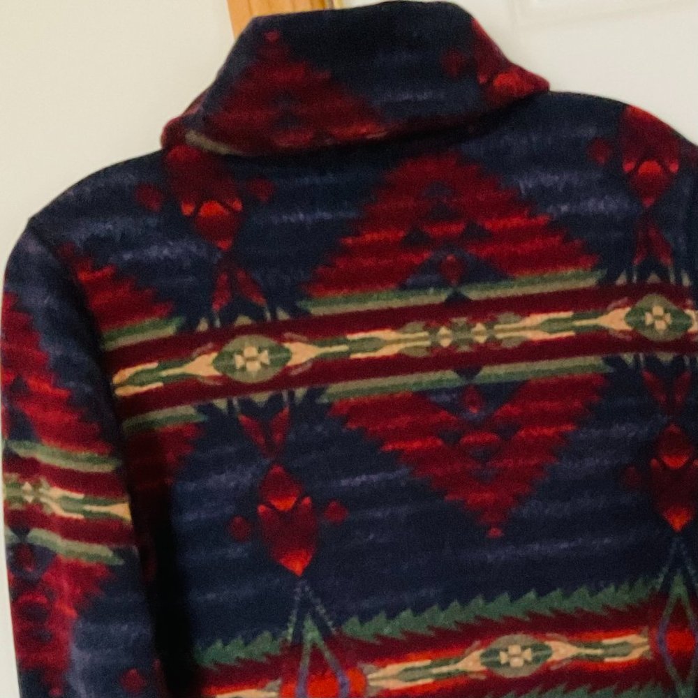 VINTAGE LAUREN JEANS CO. Women's Aztec Tribal Jacket EUC Size L - Picture 5 of 11
